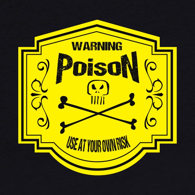 Vintage Yellow Poison Label by SimonSay